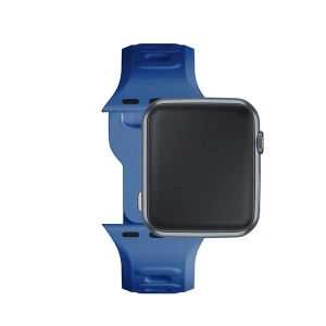 Kup 3MK Silikon-Uhrenarmband Apple Watch 4/5/6/7/8/9/SE/Ultra 42/44/45/49mm blau/blue - 3MK6242 - {ean13} - Sklep Home Screen