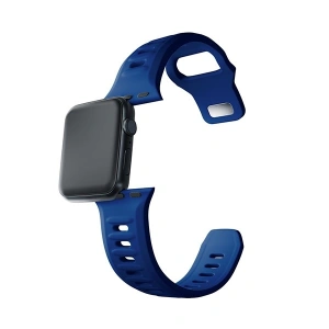 Kup 3MK Silikon-Uhrenarmband Apple Watch 4/5/6/7/8/9/SE/Ultra 42/44/45/49mm blau/blue - 3MK6242 - {ean13} - Sklep Home Screen