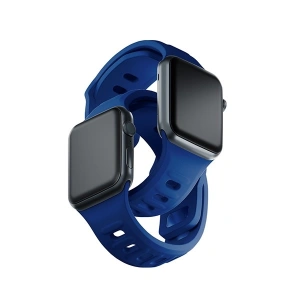 Kup 3MK Silikon-Uhrenarmband Apple Watch 4/5/6/7/8/9/SE/Ultra 42/44/45/49mm blau/blue - 3MK6242 - {ean13} - Sklep Home Screen