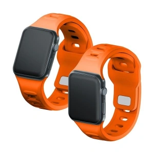 Kup Uhrband 3MK Silikon-Uhrenarmband Apple Watch 4/5/6/7/8/9/SE/Ultra 42/44/45/49mm orange - 3MK6244 - {ean13} - Sklep Home Screen