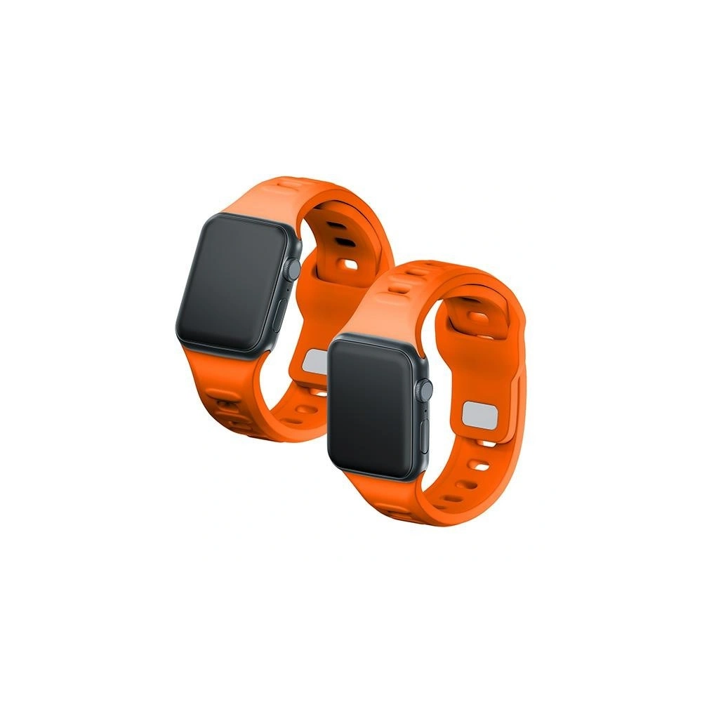 Pasek 3MK Silicone Watch Strap Apple Watch 4/5/6/7/8/9/SE/Ultra 42/44/45/49mm pomarańczowy/orange