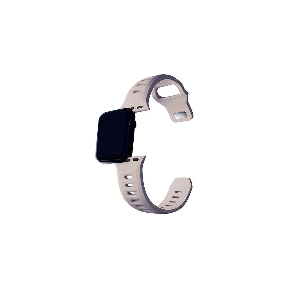 Pasek 3MK Silicone Watch Strap Apple Watch 4/5/6/7/SE/8/9/10 40/41/42mm różowobeżowy/latte