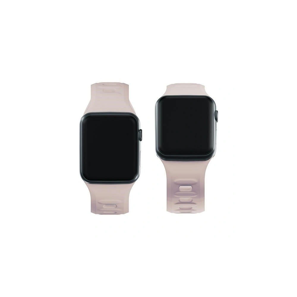 Pasek 3MK Silicone Watch Strap Apple Watch 4/5/6/7/8/9/SE/Ultra 42/44/45/49mm różowobeżowy/latte