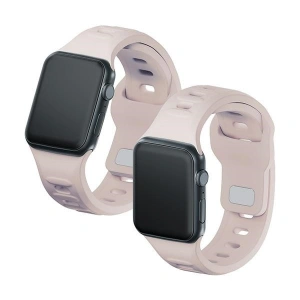 Kup 3MK Silikon-Uhrenarmband Apple Watch 4/5/6/7/8/9/SE/Ultra 42/44/45/49mm rosé-beige/latte - 3MK6247 - {ean13} - Sklep Home Screen
