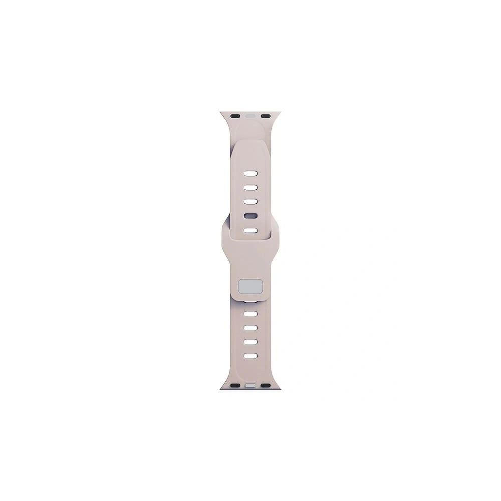 Pasek 3MK Silicone Watch Strap Apple Watch 4/5/6/7/8/9/SE/Ultra 42/44/45/49mm różowobeżowy/latte