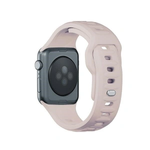 Kup 3MK Silikon-Uhrenarmband Apple Watch 4/5/6/7/8/9/SE/Ultra 42/44/45/49mm rosé-beige/latte - 3MK6247 - {ean13} - Sklep Home Screen