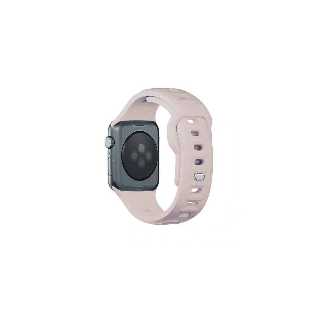 Pasek 3MK Silicone Watch Strap Apple Watch 4/5/6/7/8/9/SE/Ultra 42/44/45/49mm różowobeżowy/latte