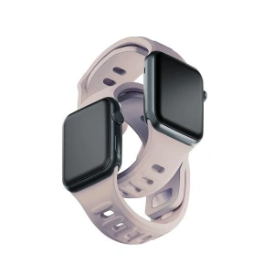 Kup 3MK Silikon-Uhrenarmband Apple Watch 4/5/6/7/8/9/SE/Ultra 42/44/45/49mm rosé-beige/latte - 3MK6247 - {ean13} - Sklep Home Screen