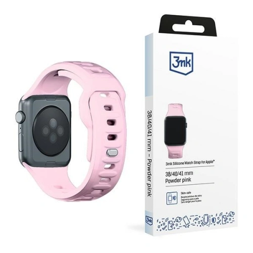 Kup Pasek 3MK din silicon pentru Apple Watch 4/5/6/7/SE/8/9/10 40/41/42mm roz/pudră roz - 3MK6248 - {ean13} - Sklep Home Screen