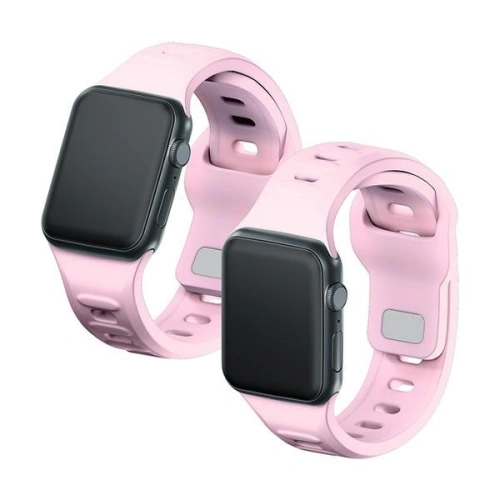 Kup Pasek 3MK din silicon pentru Apple Watch 4/5/6/7/SE/8/9/10 40/41/42mm roz/pudră roz - 3MK6248 - {ean13} - Sklep Home Screen