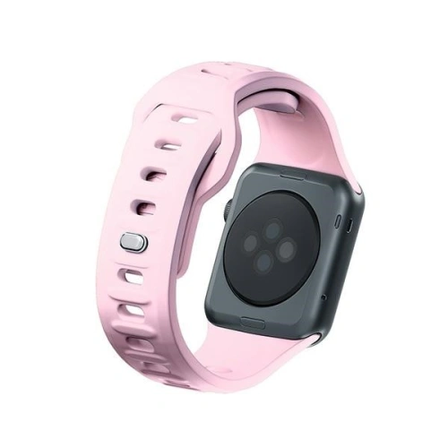 Kup Pásek 3MK silikonový hodinkový pásek Apple Watch 4/5/6/7/SE/8/9/10 40/41/42mm růžový/pudrově růžový - 3MK6248 - {ean13} - Sklep Home Screen