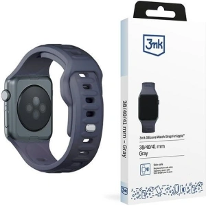 Kup Pásek 3MK silikonový náramek Apple Watch 4/5/6/7/SE/8/9/10 40/41/42mm šedý/grey - 3MK6249 - {ean13} - Sklep Home Screen