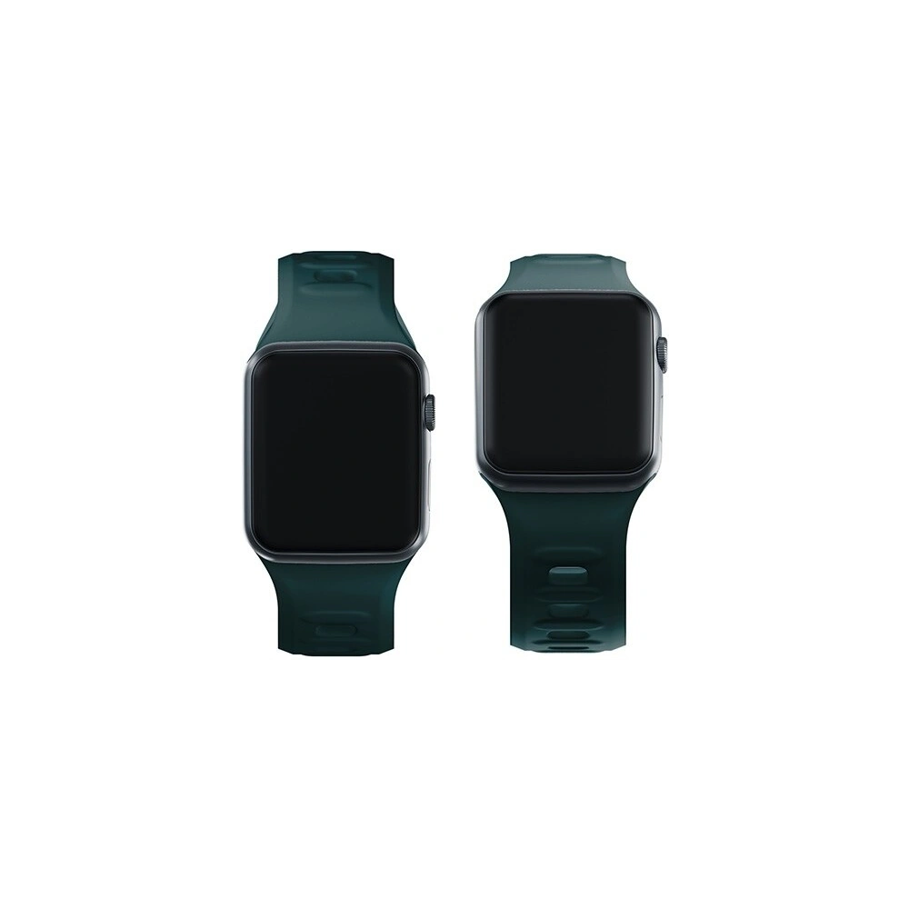 Pasek 3MK Silicone Watch Strap Apple Watch 4/5/6/7/SE/8/9/10 40/41/42mm zielony/evergreen