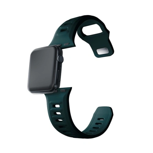 Kup Pánt 3MK szilikon óra pánt Apple Watch 4/5/6/7/SE/8/9/10 40/41/42mm zöld/örökzöld - 3MK6251 - {ean13} - Sklep Home Screen