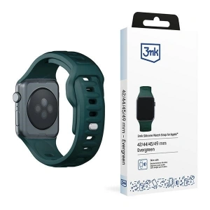 Kup 3MK Silikon-Uhrenarmband Apple Watch 4/5/6/7/8/9/SE/Ultra 42/44/45/49mm grün/evergreen - 3MK6252 - {ean13} - Sklep Home Screen