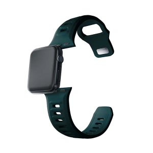 Kup 3MK Silikon-Uhrenarmband Apple Watch 4/5/6/7/8/9/SE/Ultra 42/44/45/49mm grün/evergreen - 3MK6252 - {ean13} - Sklep Home Screen