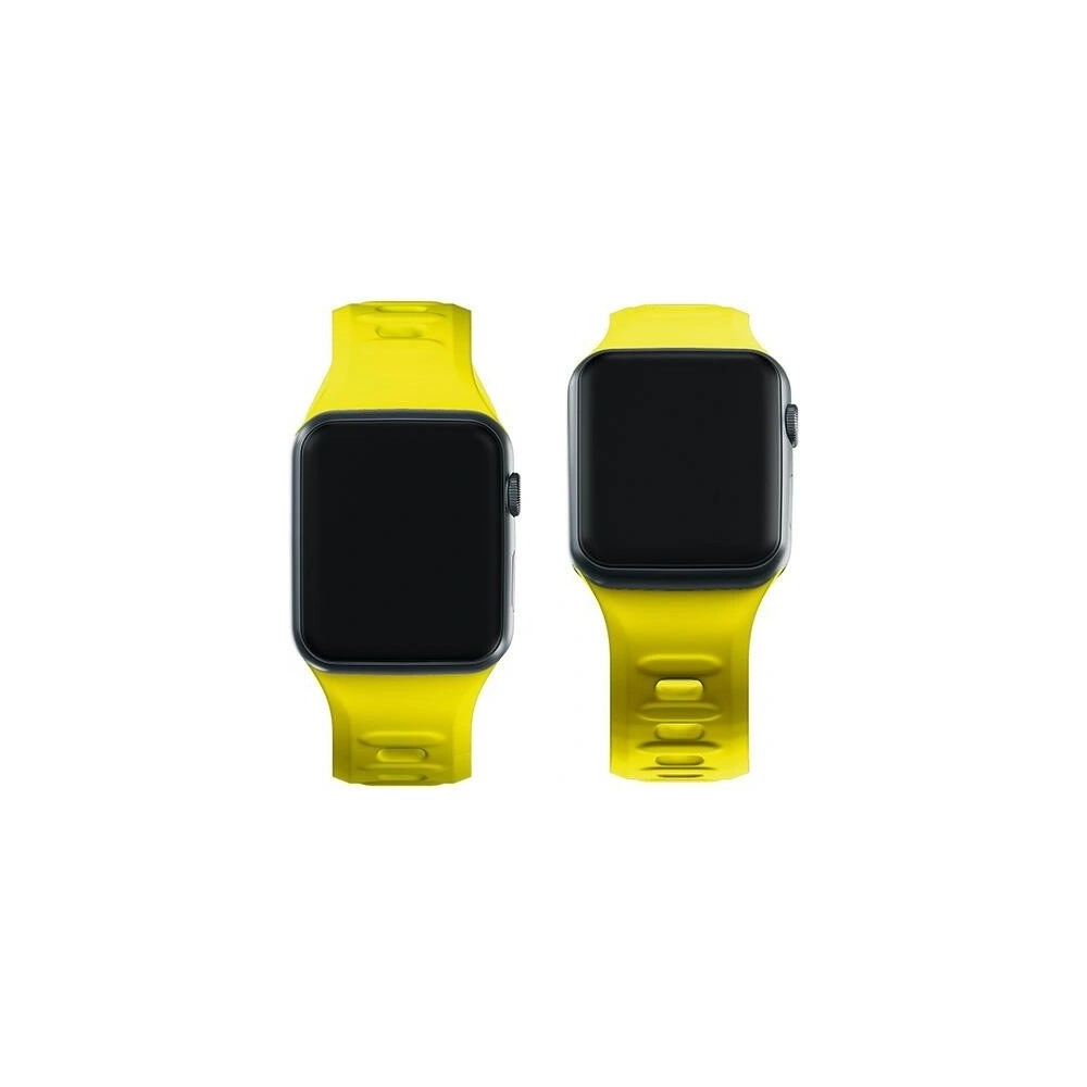 Pasek 3MK Silicone Watch Strap Apple Watch 4/5/6/7/SE/8/9/10 40/41/42mm żółty/yellow