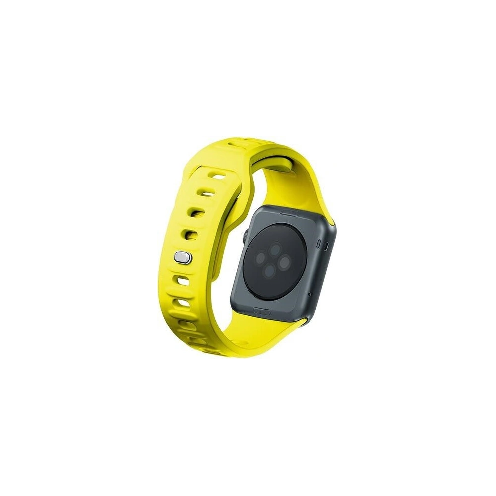 Pasek 3MK Silicone Watch Strap Apple Watch 4/5/6/7/SE/8/9/10 40/41/42mm żółty/yellow