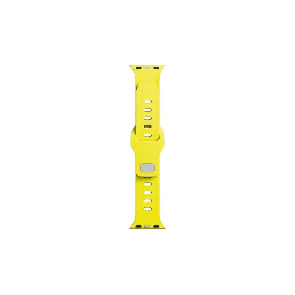 Pasek 3MK Silicone Watch Strap Apple Watch 4/5/6/7/SE/8/9/10 40/41/42mm żółty/yellow
