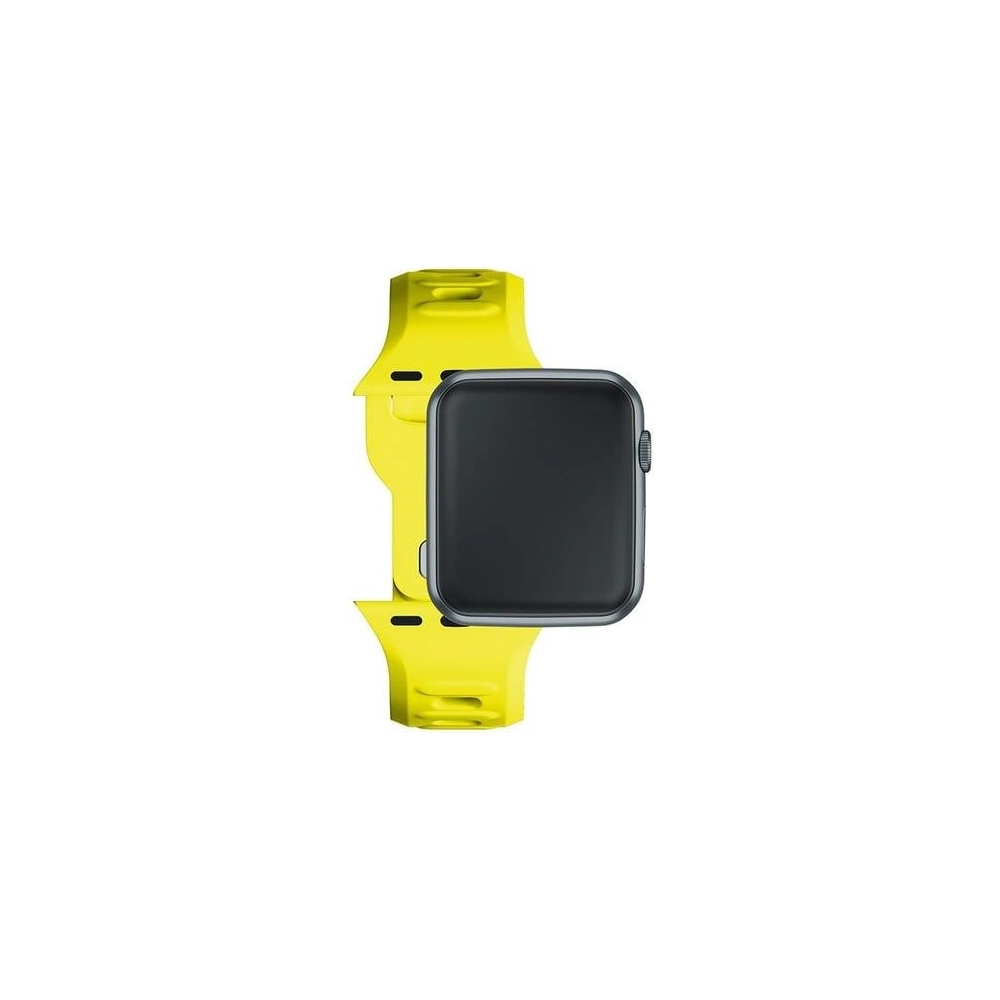 Pasek 3MK Silicone Watch Strap Apple Watch 4/5/6/7/SE/8/9/10 40/41/42mm żółty/yellow