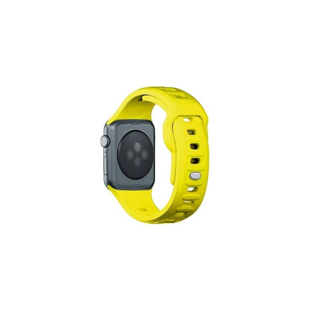 Pasek 3MK Silicone Watch Strap Apple Watch 4/5/6/7/SE/8/9/10 40/41/42mm żółty/yellow