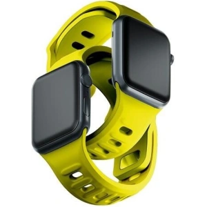 Kup 3MK Silikon-Uhrenarmband Apple Watch 4/5/6/7/SE/8/9/10 40/41/42mm gelb/yellow - 3MK6253 - {ean13} - Sklep Home Screen