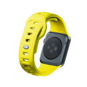 Kup 3MK Silikon-Uhrenarmband Apple Watch 4/5/6/7/8/9/SE/Ultra 42/44/45/49mm gelb/yellow - 3MK6254 - {ean13} - Sklep Home Screen