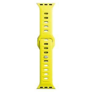 Kup 3MK Silikon-Uhrenarmband Apple Watch 4/5/6/7/8/9/SE/Ultra 42/44/45/49mm gelb/yellow - 3MK6254 - {ean13} - Sklep Home Screen