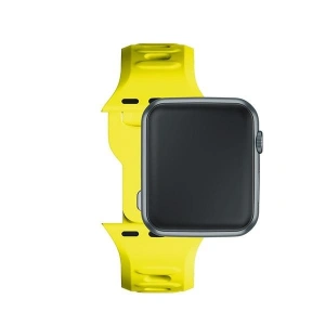Kup 3MK Silikon-Uhrenarmband Apple Watch 4/5/6/7/8/9/SE/Ultra 42/44/45/49mm gelb/yellow - 3MK6254 - {ean13} - Sklep Home Screen