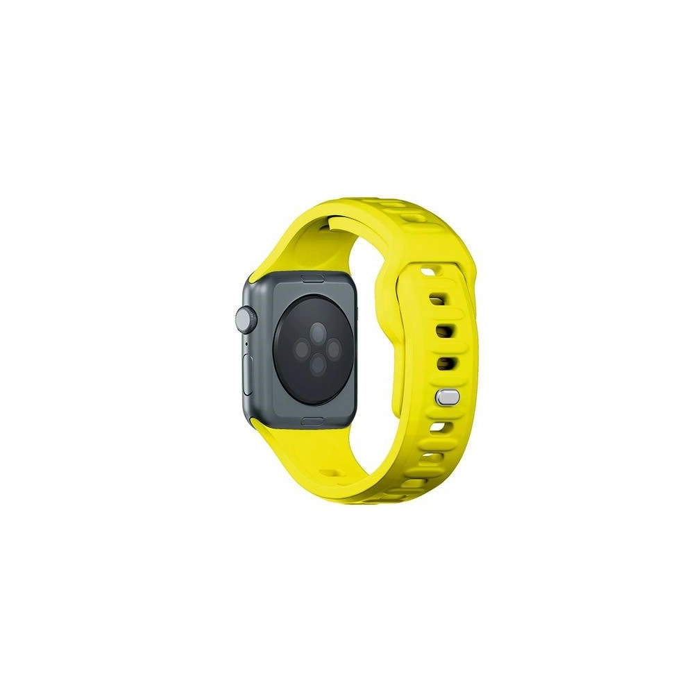 Pasek 3MK Silicone Watch Strap Apple Watch 4/5/6/7/8/9/SE/Ultra 42/44/45/49mm żółty/yellow