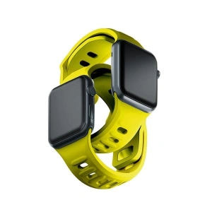 Kup 3MK Silikon-Uhrenarmband Apple Watch 4/5/6/7/8/9/SE/Ultra 42/44/45/49mm gelb/yellow - 3MK6254 - {ean13} - Sklep Home Screen