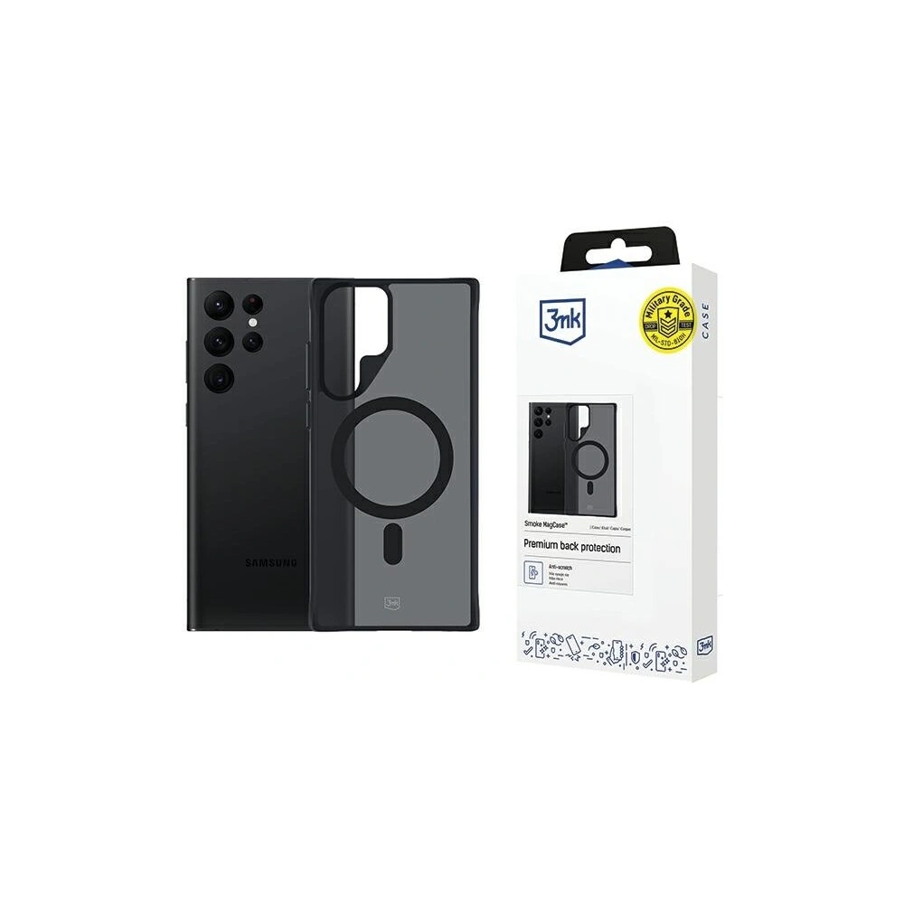 Etui 3MK MagCase Smoke Samsung Galaxy S22 Ultra 5G