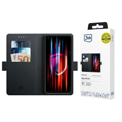 Kup Etui cu clapetă 3MK Wallet Case Oppo A78 4G negru/black - 3MK6291 - {ean13} - Sklep Home Screen