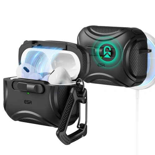 Kup Etui ESR Cyber FlickLock MagSafe Apple Airpods Pro 1 / 2 Black - ESR818 - {ean13} - Sklep Home Screen