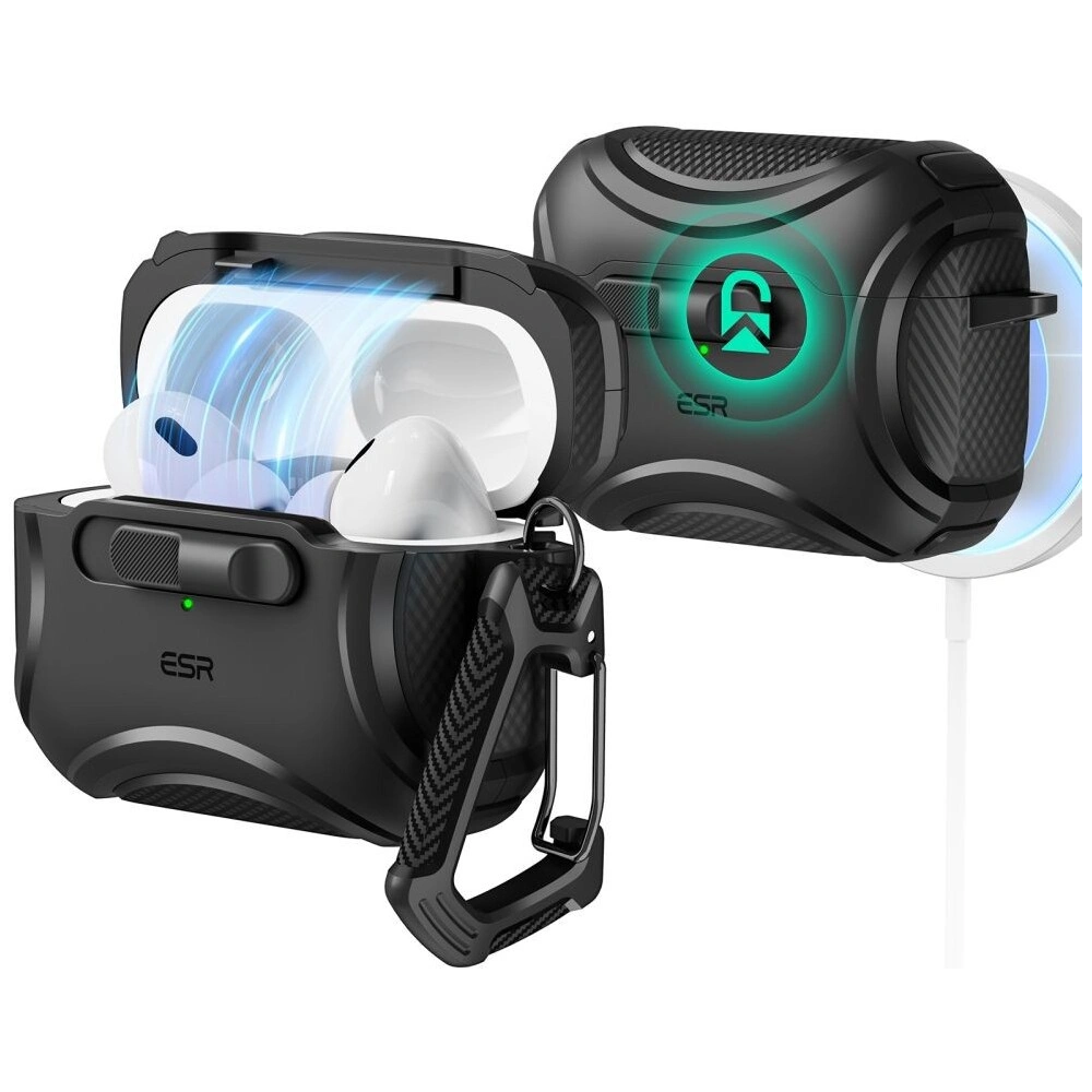 Etui ESR Cyber FlickLock MagSafe Apple Airpods Pro 1 / 2 Black