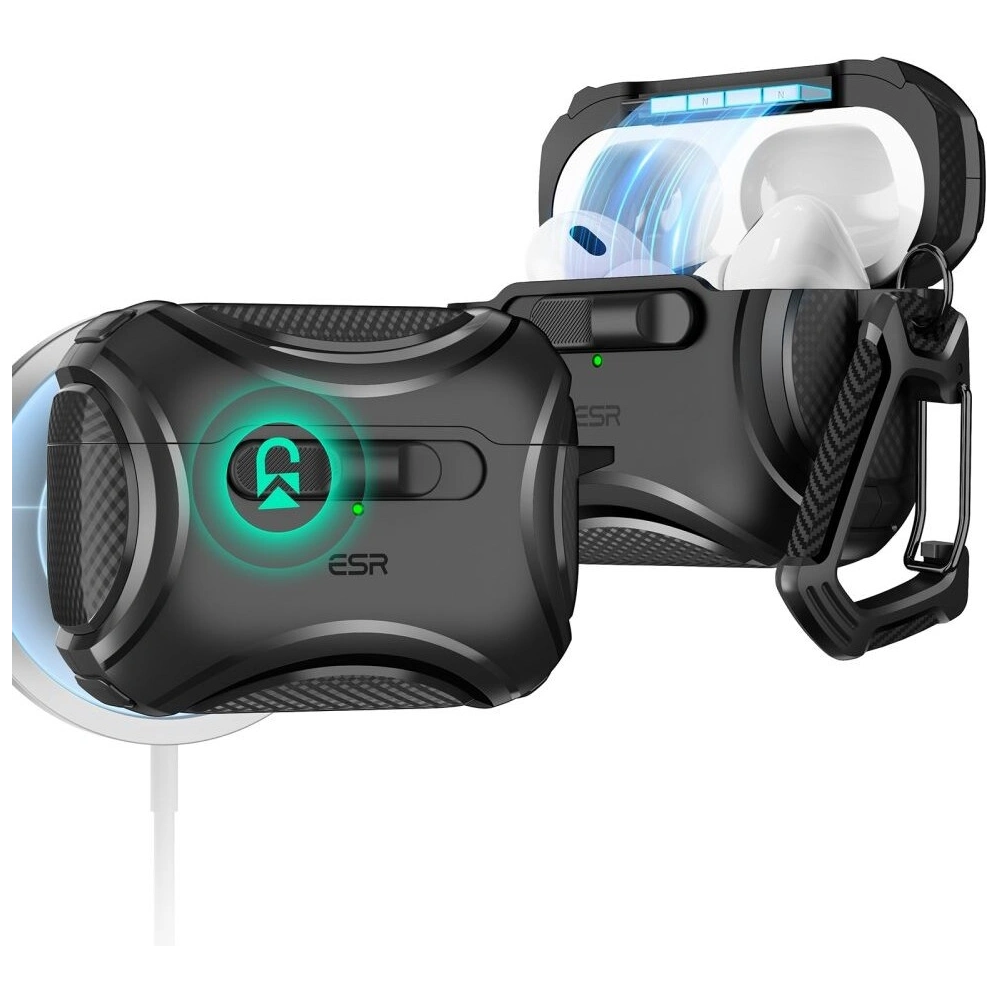 Etui ESR Cyber FlickLock MagSafe Apple Airpods Pro 1 / 2 Black