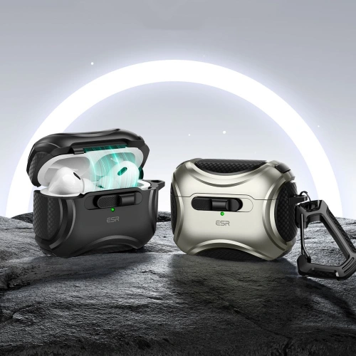 Kup Etui ESR Cyber FlickLock MagSafe Apple Airpods Pro 1 / 2 Fekete - ESR818 - {ean13} - Sklep Home Screen