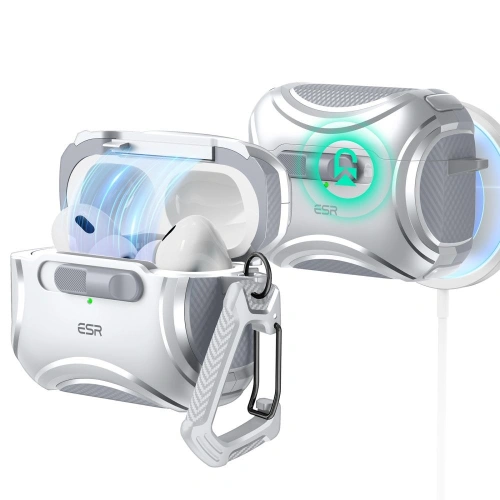 Kup Etui ESR Cyber FlickLock MagSafe Apple Airpods Pro 1 / 2 Silver - ESR819 - {ean13} - Sklep Home Screen