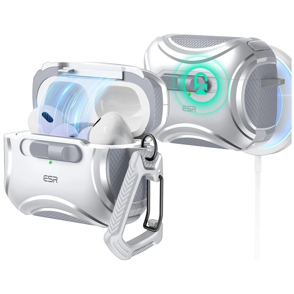 Etui ESR Cyber FlickLock MagSafe Apple Airpods Pro 1 / 2 Silver