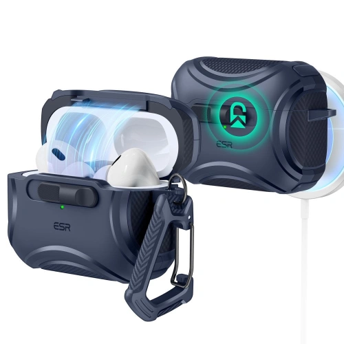 Kup Etui ESR Cyber FlickLock MagSafe Apple Airpods Pro 1 / 2 Blue - ESR820 - {ean13} - Sklep Home Screen