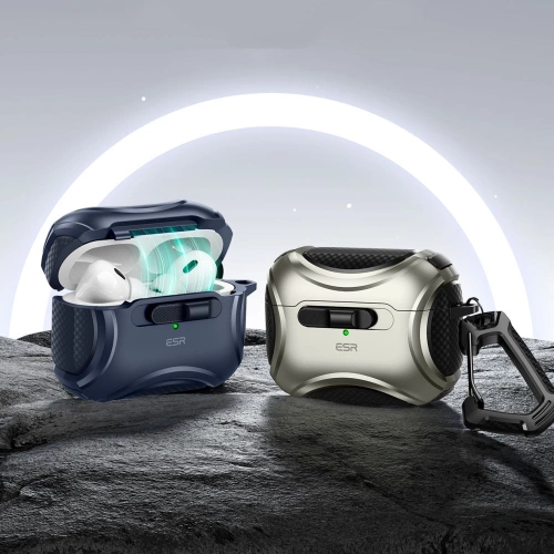 Kup Etui ESR Cyber FlickLock MagSafe Apple Airpods Pro 1 / 2 Blue - ESR820 - {ean13} - Sklep Home Screen