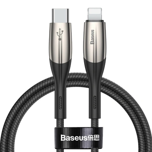 Kup Baseus USB-C zu Lightning Kabel Horizontal Power Delivery, LED, 1m (schwarz) - BSU744BLK - {ean13} - Sklep Home Screen