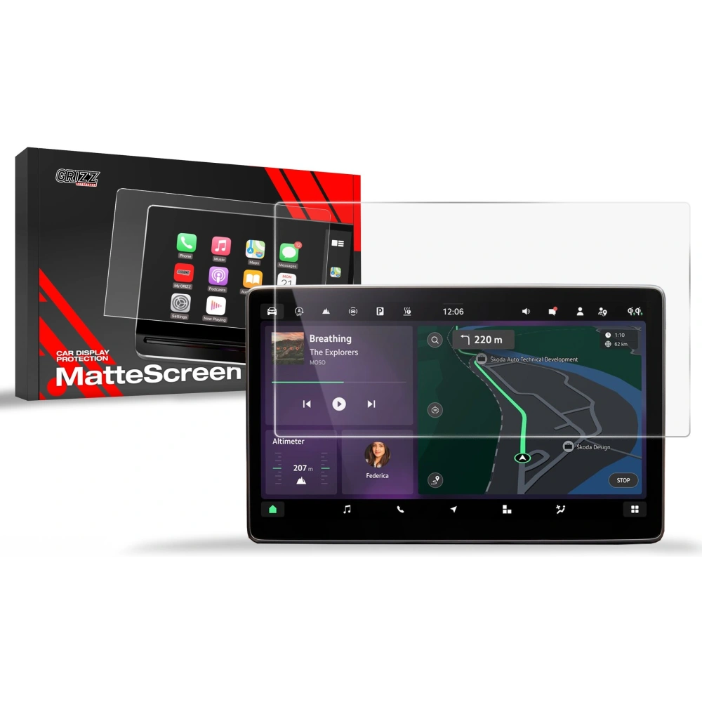 Folia matowa GrizzGlass CarDisplay Protection do Skoda Octavia 4 10" Facelift (2024-2025)