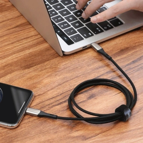 Kup Baseus USB-C zu Lightning Kabel Horizontal Power Delivery, LED, 1m (schwarz) - BSU744BLK - {ean13} - Sklep Home Screen