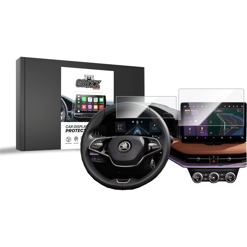 Folia ceramiczna GrizzGlass CarDisplay Protection do Skoda Kodiaq 2 10" 2024-2025 [2w1]