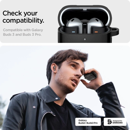 Kup Case Spigen Rugged Armor Samsung Galaxy Buds 3 / 3 Pro Matt Schwarz - SPN3450 - {ean13} - Sklep Home Screen
