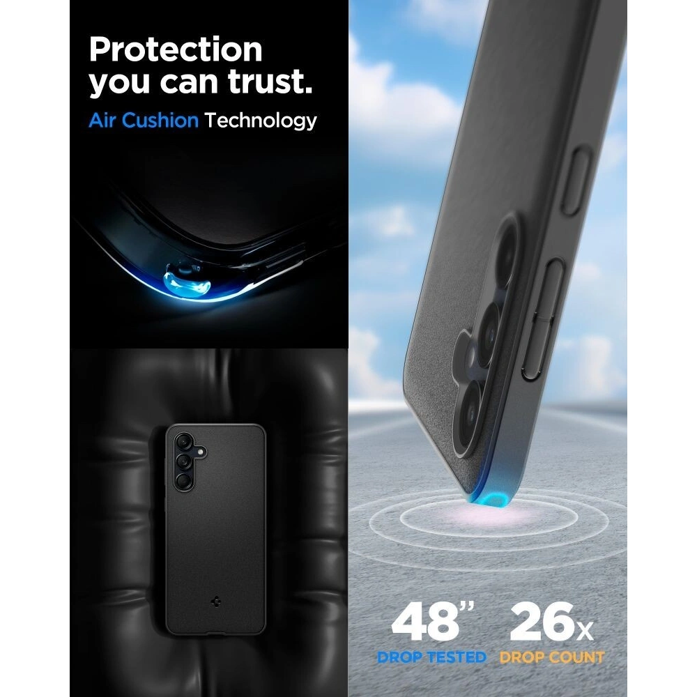 Etui Spigen Essential SandBlast Samsung Galaxy M55 5G Matte Black