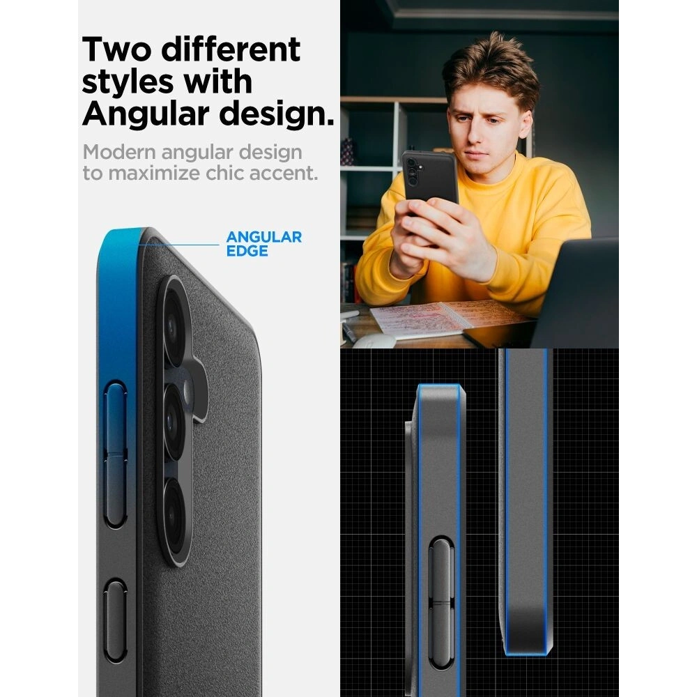 Etui Spigen Essential SandBlast Samsung Galaxy M55 5G Matte Black