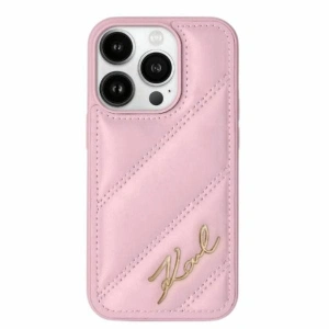 Kup Etui Karl Lagerfeld KLHCP15MPQDSMGP Apple iPhone 15 Plus / 14 Plus hardcase Diagonal Quilted Script różowy/pink - KLD2106 - {ean13} - Sklep Home Screen