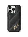 Etui Karl Lagerfeld KLHCP15SPQDSMGK Apple iPhone 15 / 14 / 13 hardcase Diagonal Quilted Script černý/black
